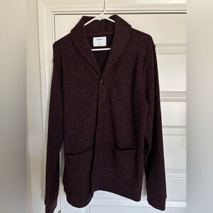 Old Navy Men's Maroon Cardigan Sweater